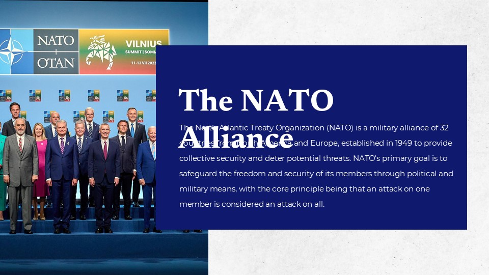 Free Blue Nato Presentation Template 4