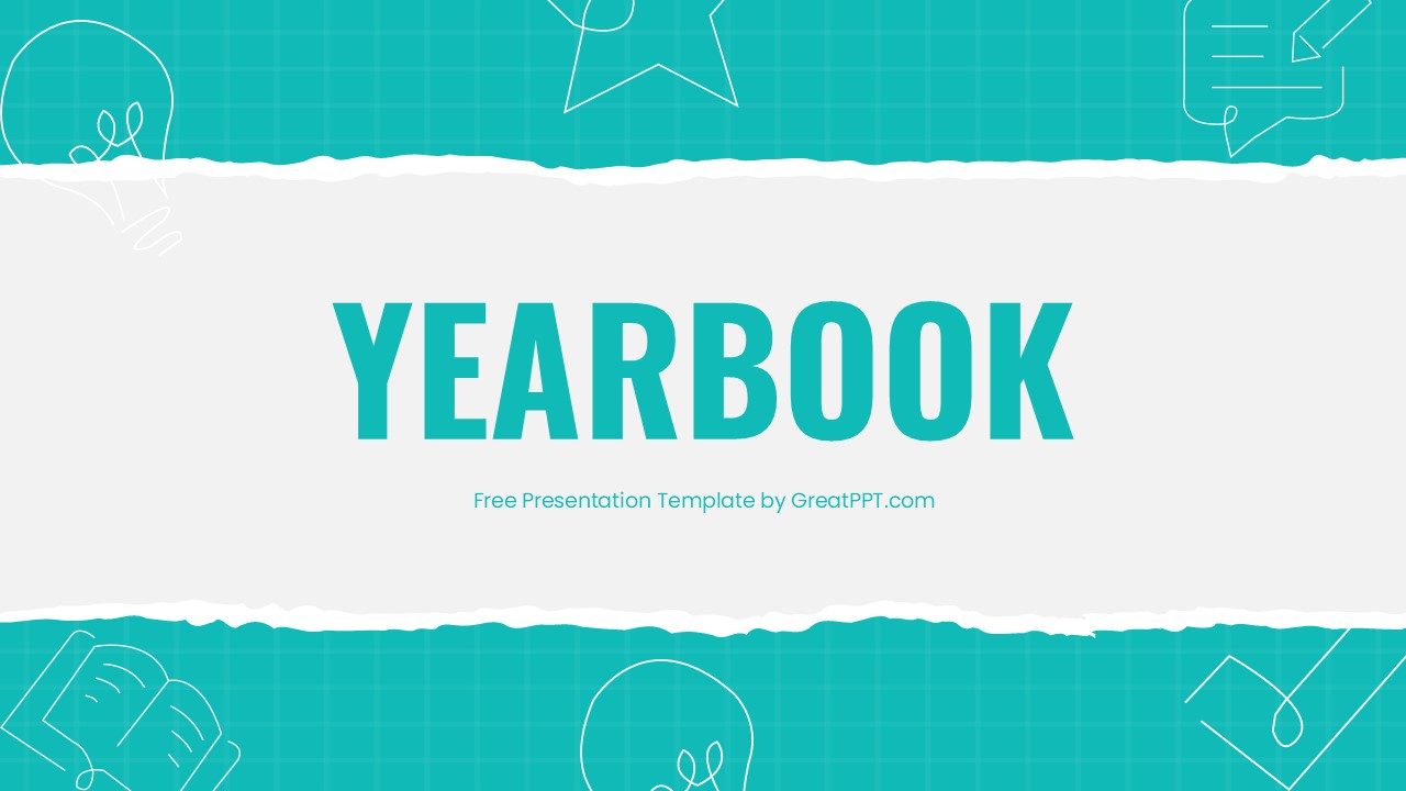 Free Blue Yearbook Powerpoint Template And Google Slides Theme 1