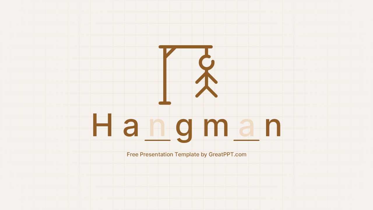 Free Classic Hangman Game Powerpoint Template 1