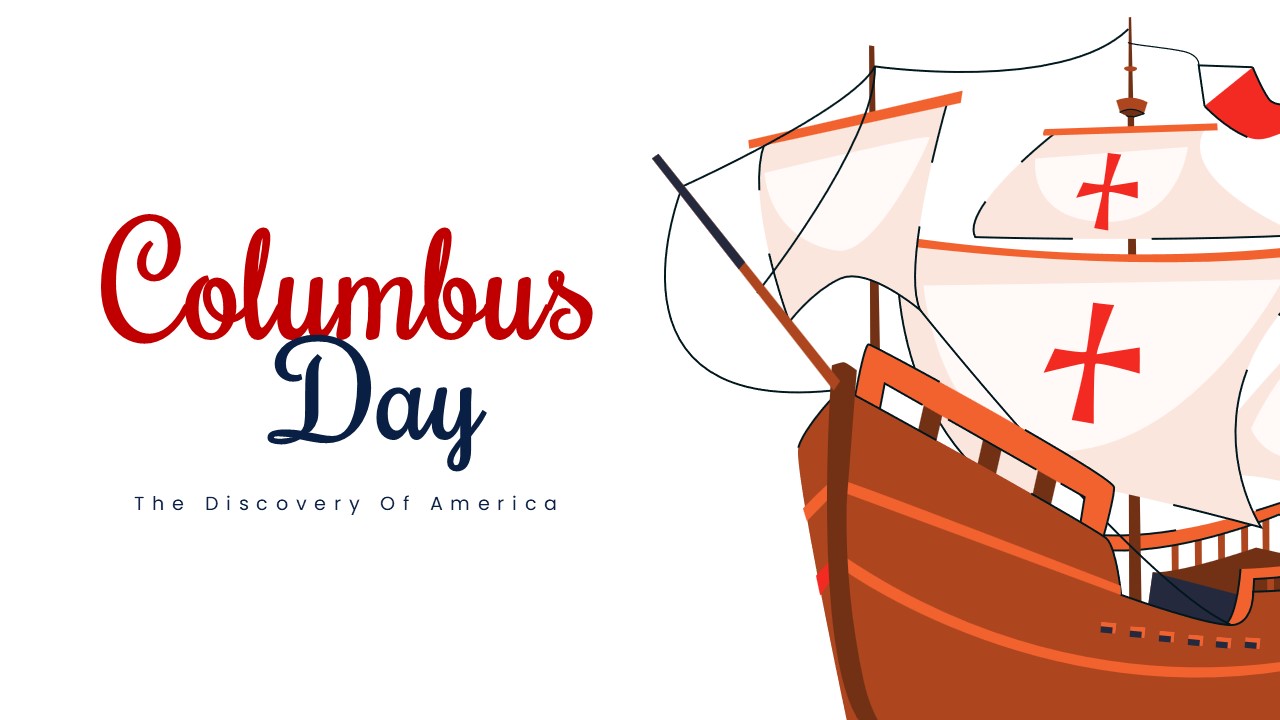 Free Columbus Day Poster Powerpoint Template 4