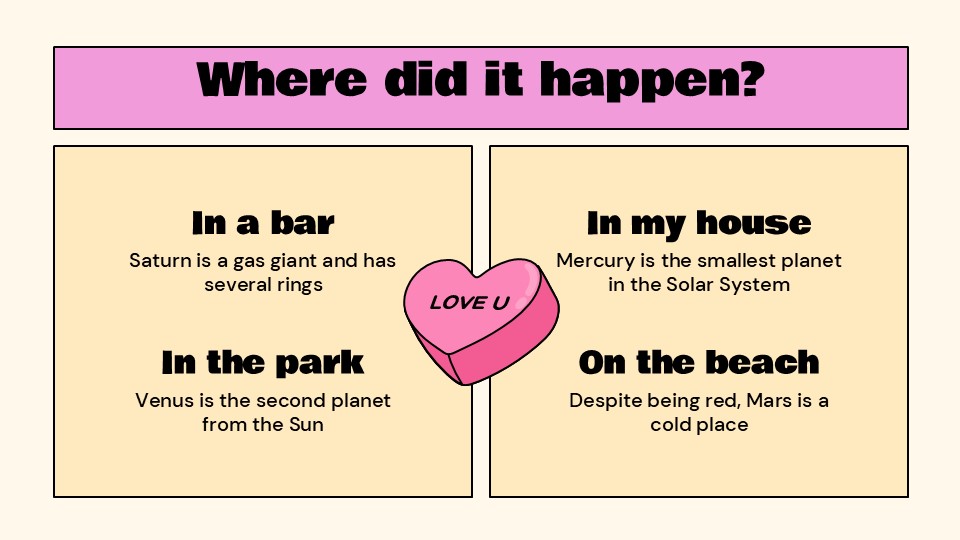Free Comic Style Dating Wrapped Presentation Template 11