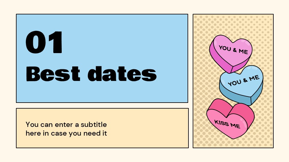 Free Comic Style Dating Wrapped Presentation Template 4
