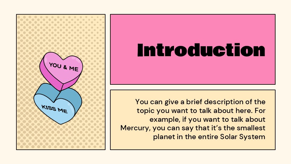 Free Comic Style Dating Wrapped Presentation Template 5