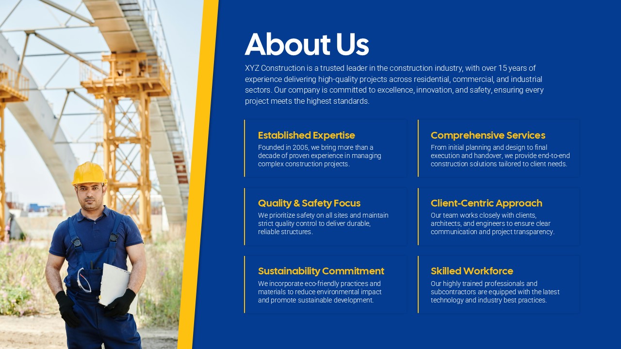 Free Construction Company Powerpoint Template 2