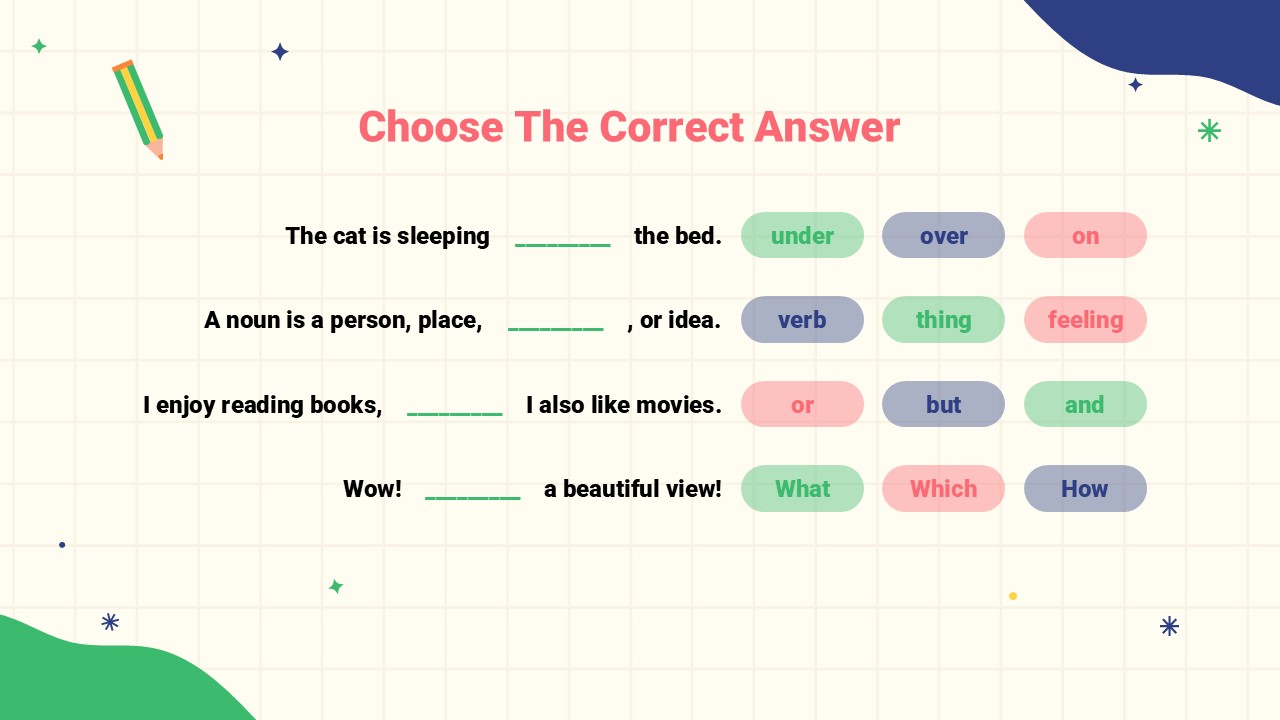 Free English Grammar Lesson Powerpoint Template 11