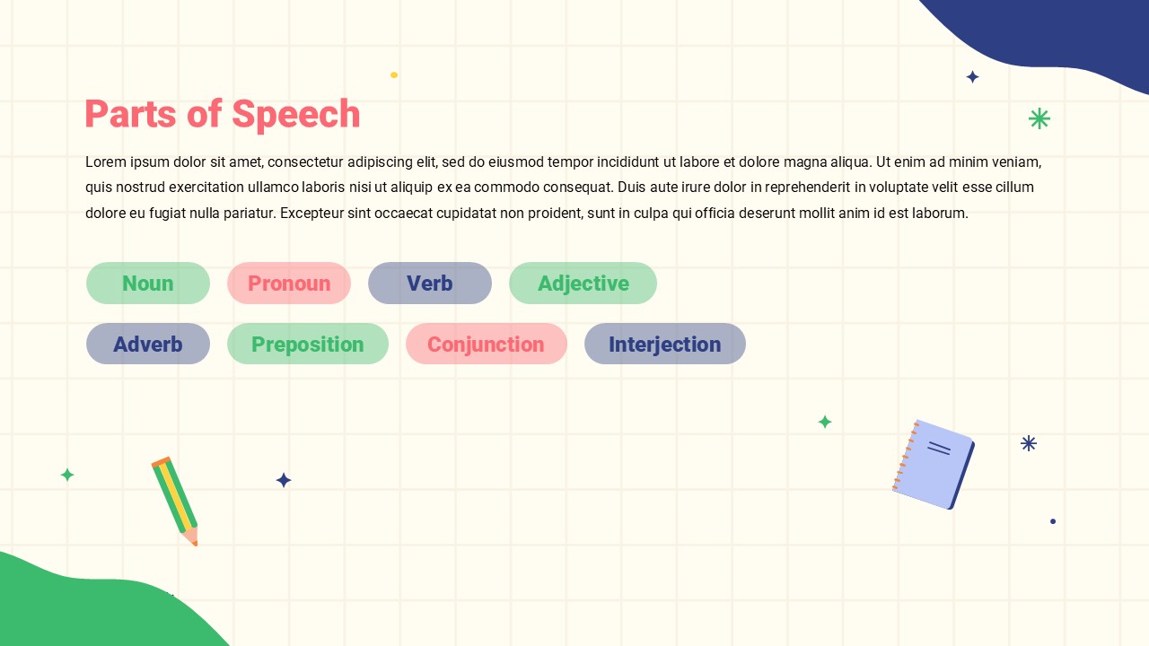 Free English Grammar Lesson Powerpoint Template 3