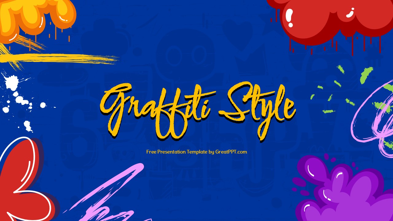 Free Graffiti Style Powerpoint Template 1