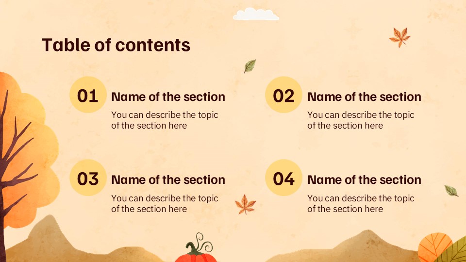 Free Happy Fall Presentation Theme 2