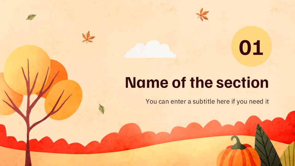 Free Happy Fall Presentation Theme 3