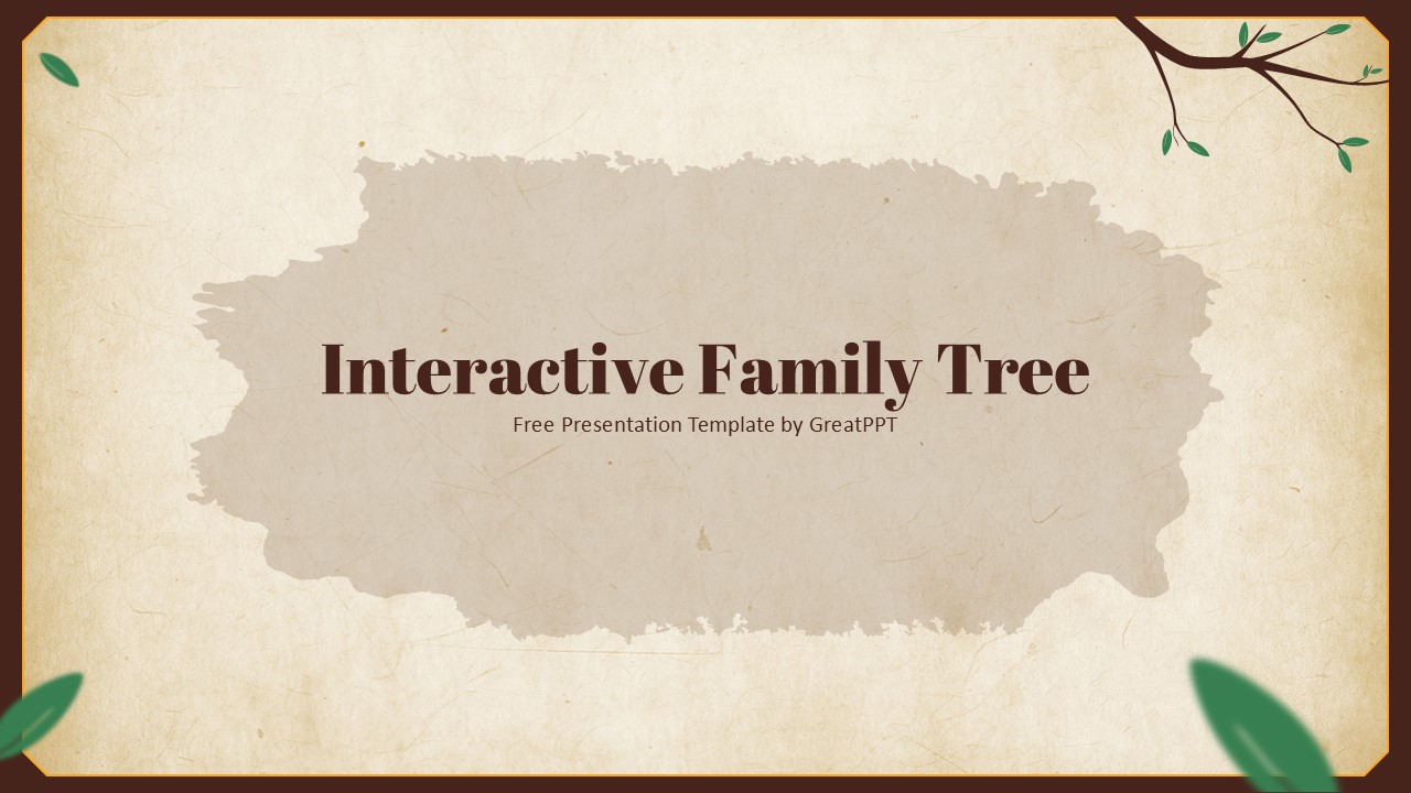 Free Interactive Family Tree Presentation Template 1