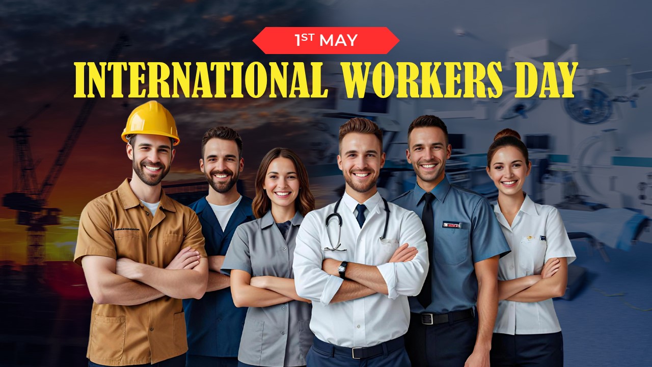 Free International Workers Day Poster Powerpoint Template 3