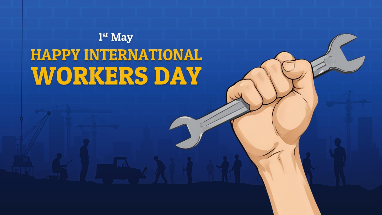 Free International Workers Day Poster Powerpoint Template 4