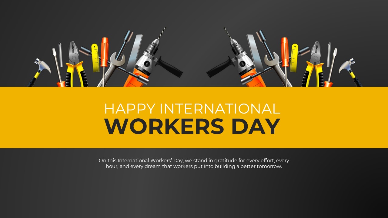 Free International Workers Day Poster Powerpoint Template 6