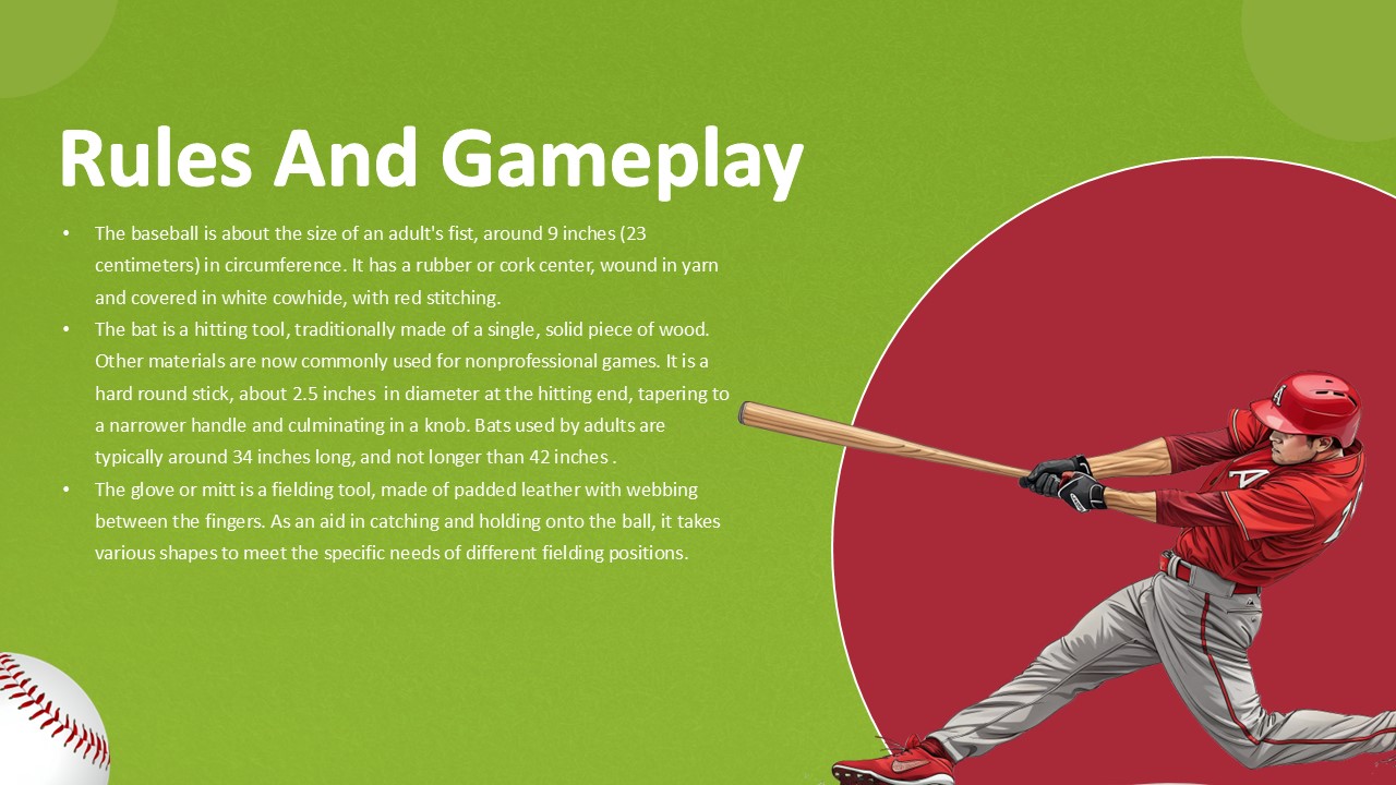 Free Introduction To Baseball Presentation Template 3