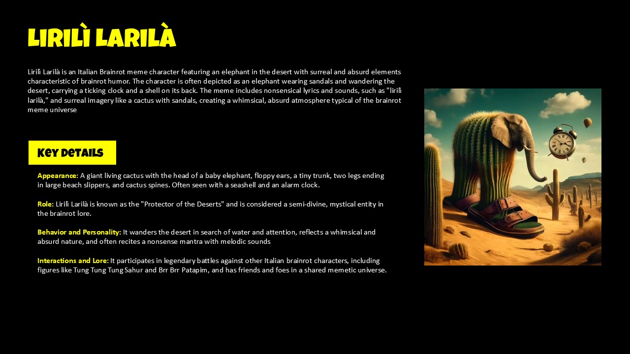 Free Italian Brainrot Presentation Theme And Powerpoint Template 7