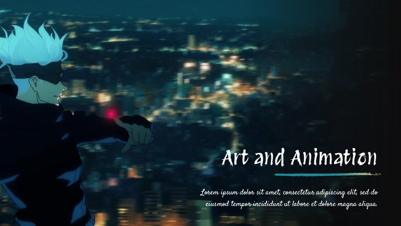 Free Jujutsu Kaisen Anime Powerpoint Template 8