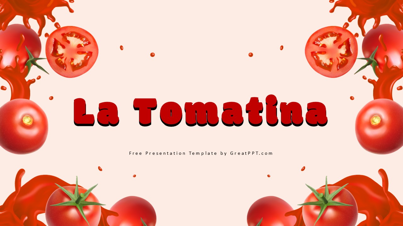 Free La Tomatina Powerpoint Template 1