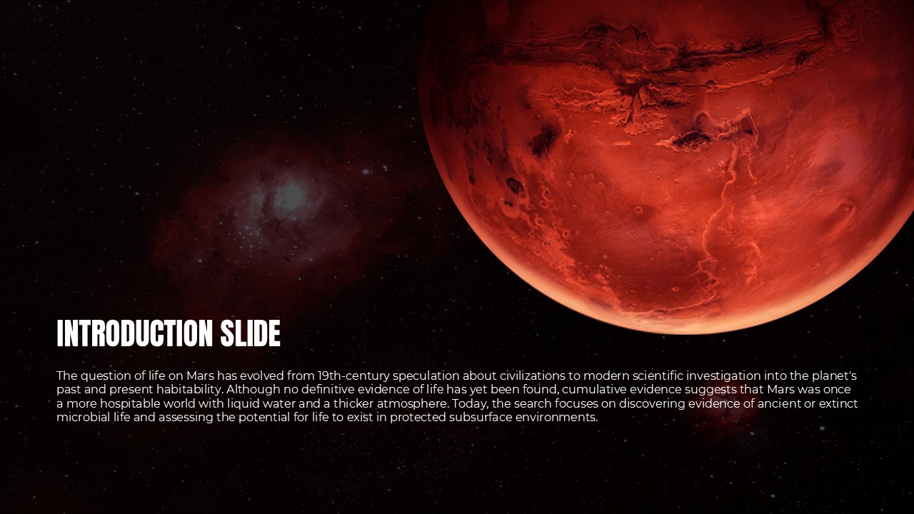 Free Life On Mars Presentation Theme 2