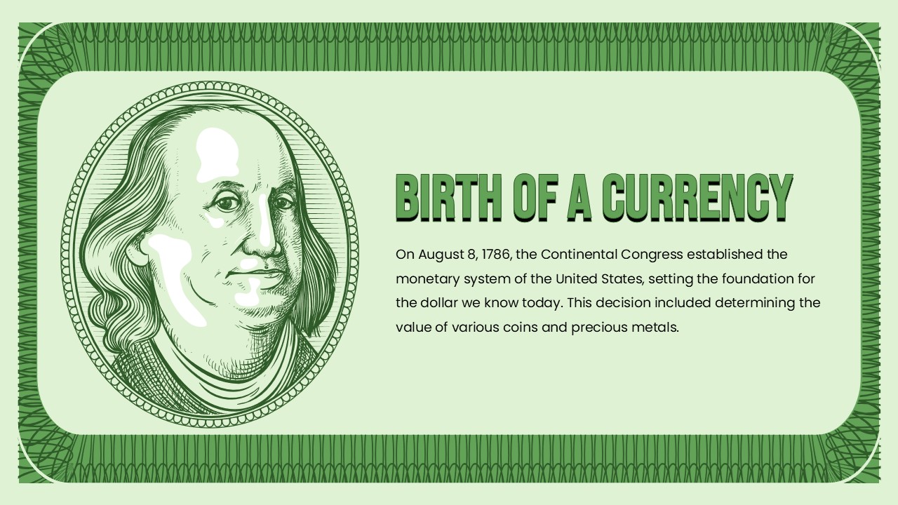 Free National Dollar Day Presentation Template 6