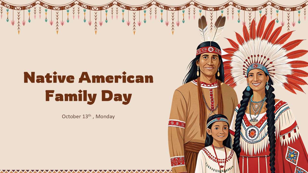 Free Native American Family Day Poster Template 1
