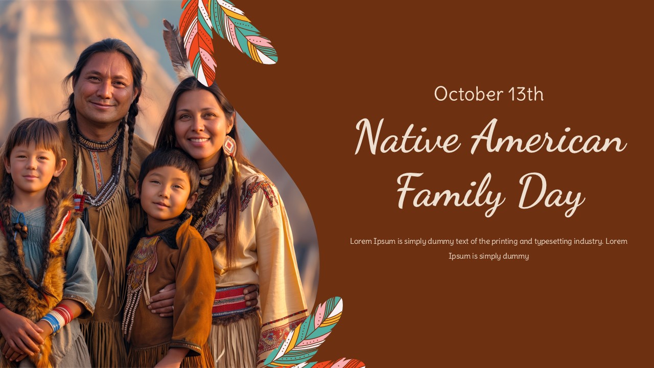 Free Native American Family Day Poster Template 2