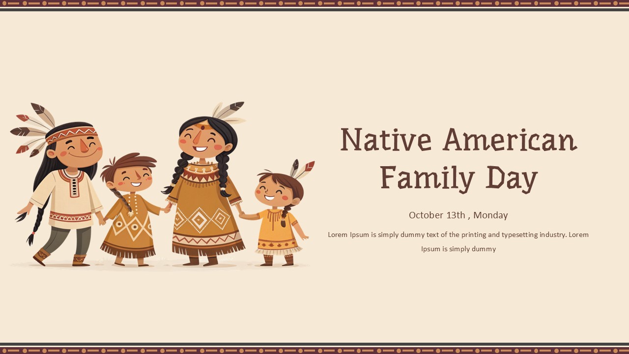 Free Native American Family Day Poster Template 3