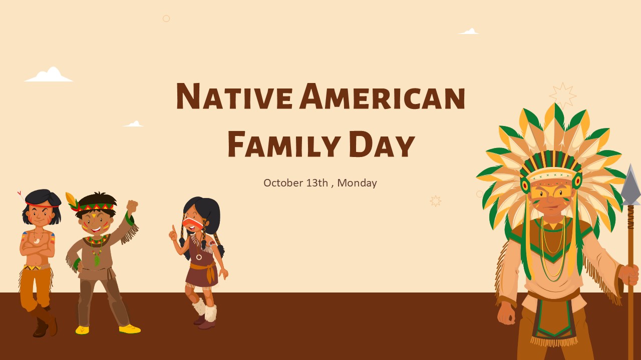 Free Native American Family Day Poster Template 4
