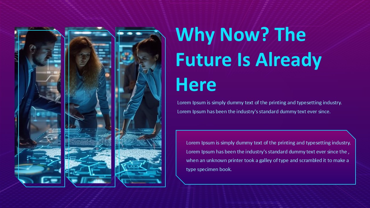Free Purple Futuristic Powerpoint Template 10