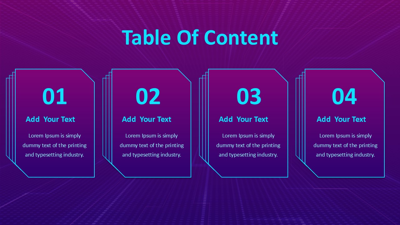 Free Purple Futuristic Powerpoint Template 2
