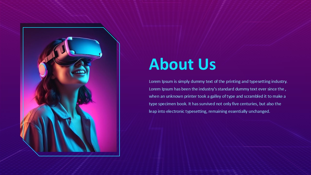 Free Purple Futuristic Powerpoint Template 4