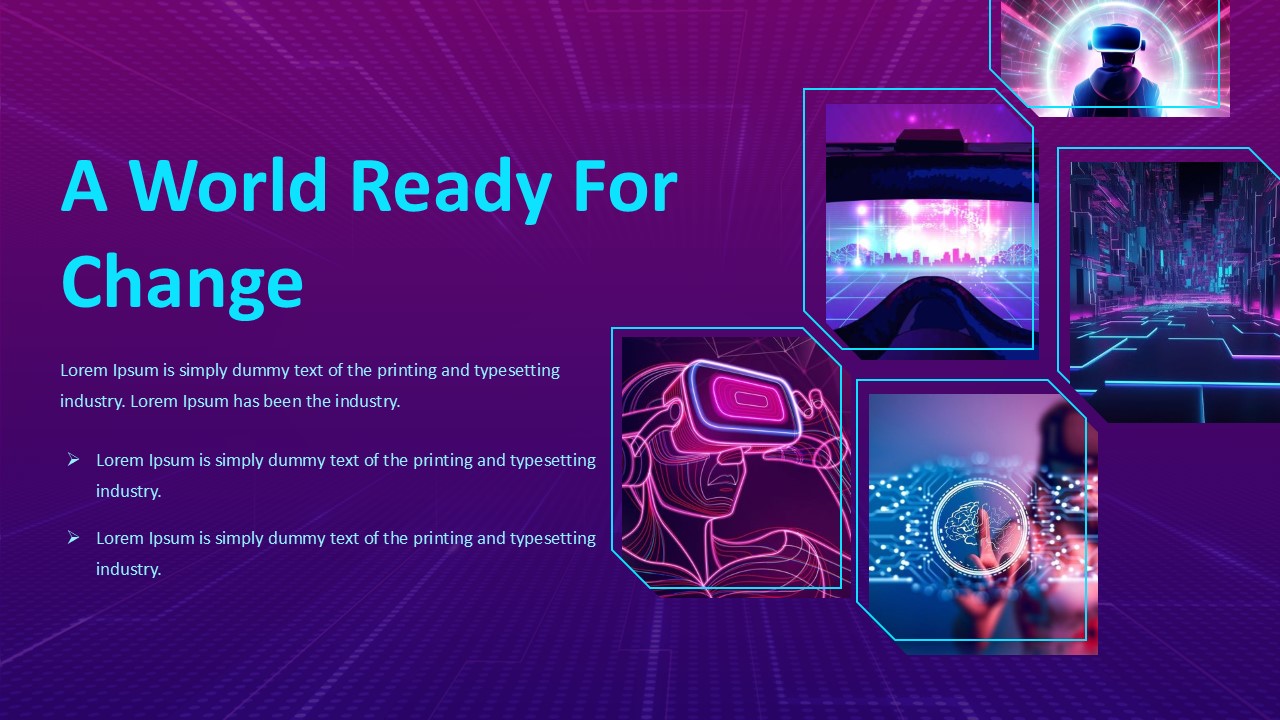 Free Purple Futuristic Powerpoint Template 5