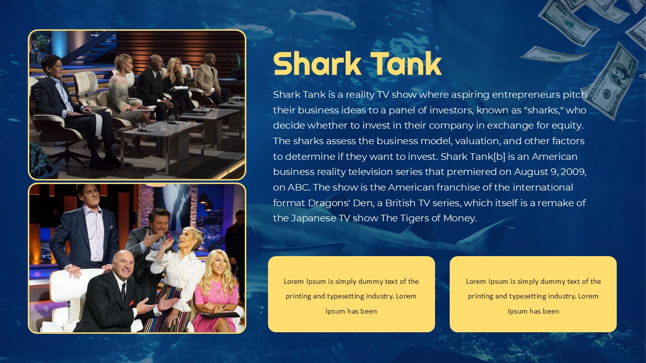 Free Shark Tank Powerpoint Template 2