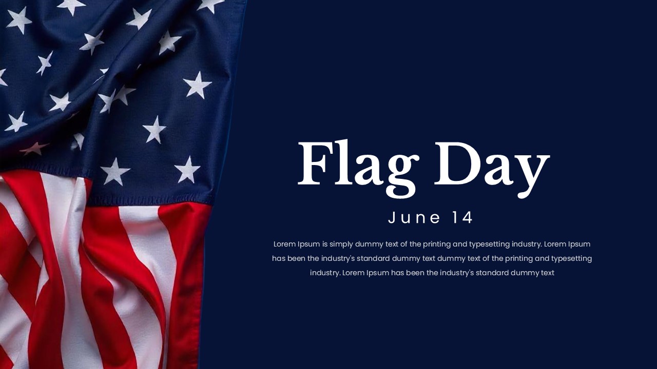 Free Us Flag Day Poster Powerpoint Template 2