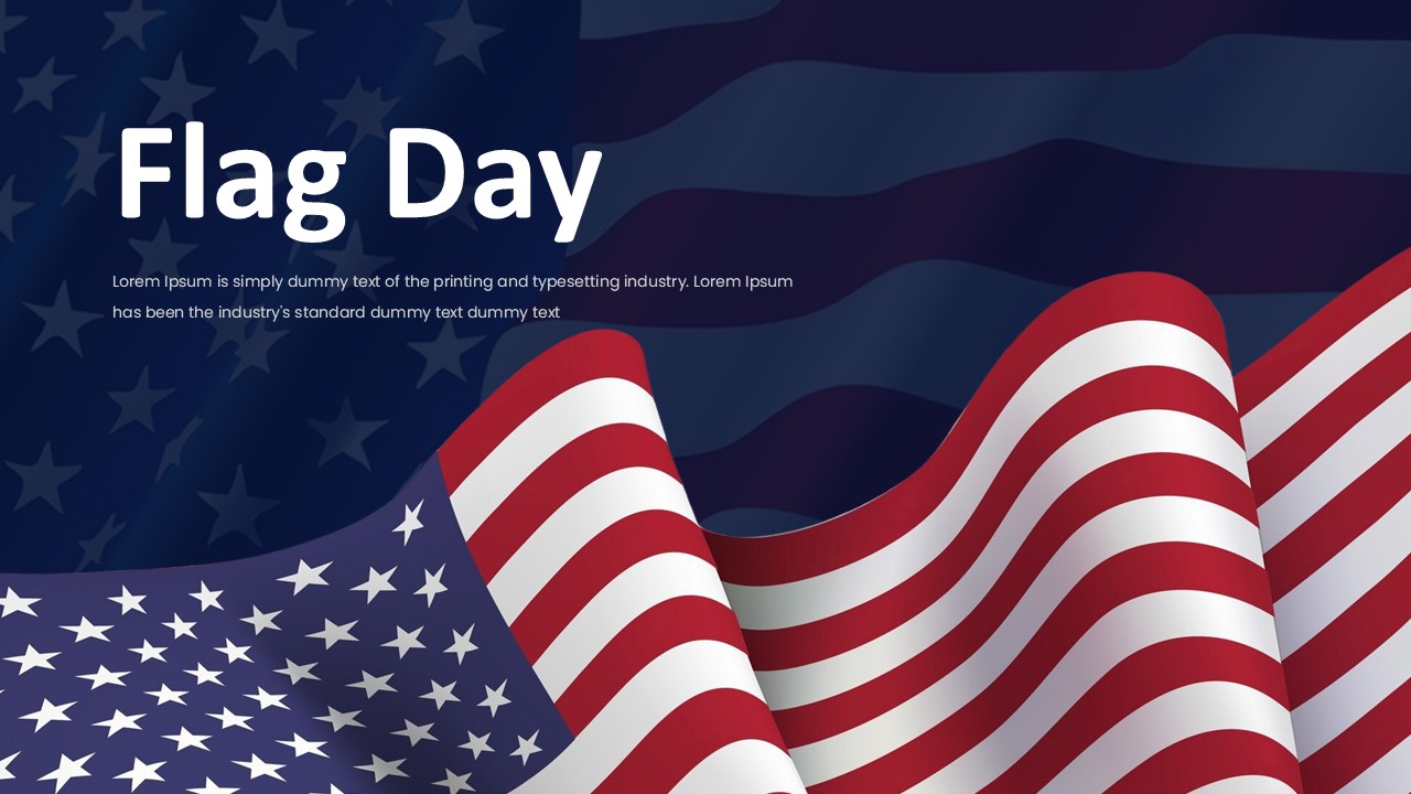 Free Us Flag Day Poster Powerpoint Template 3