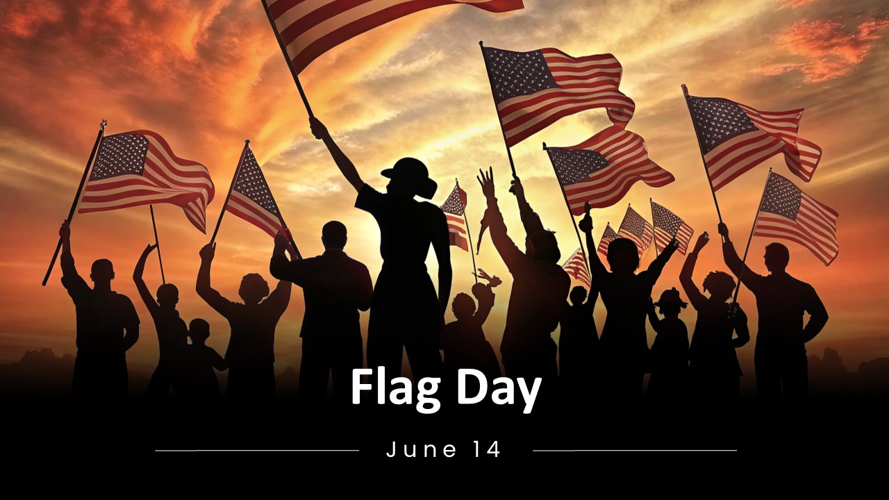 Free Us Flag Day Poster Powerpoint Template 4