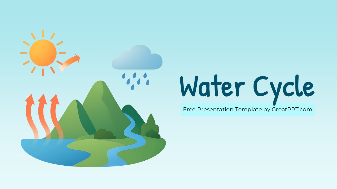 Free Water Cycle Powerpoint Template 1