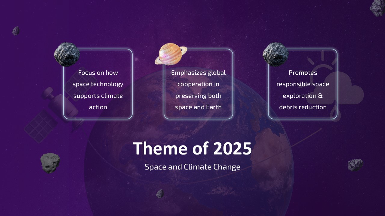 Free World Space Week Presentation Template 4