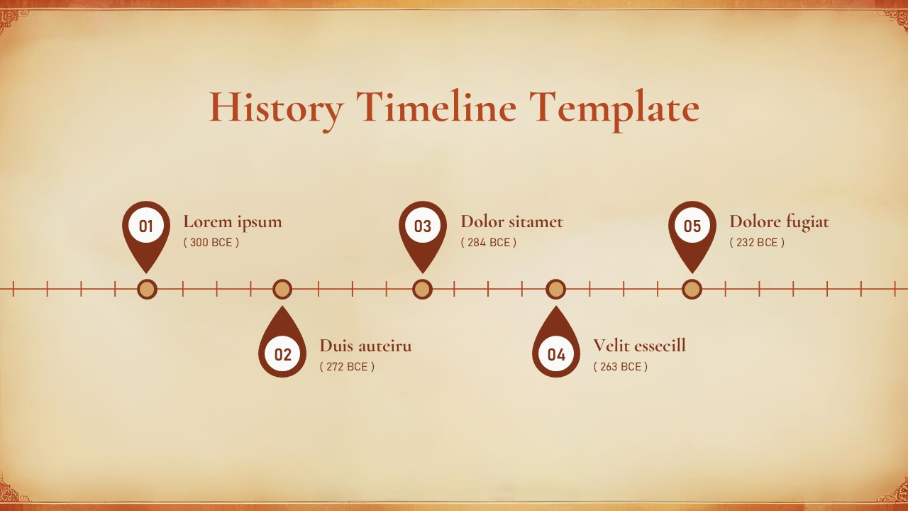 Timeline Of World History Powerpoint Template 1