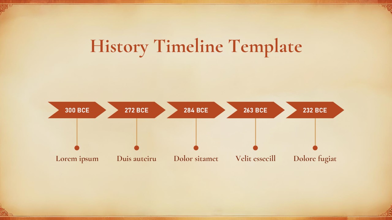 Timeline Of World History Powerpoint Template 3