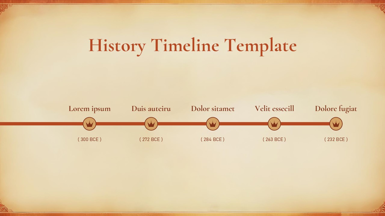 Timeline Of World History Powerpoint Template 4