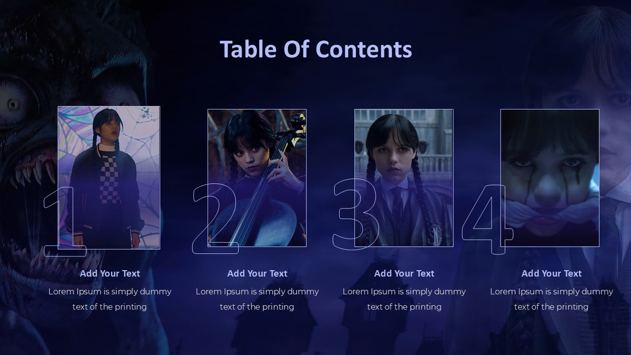 Wednesday Tv Powerpoint Template 2