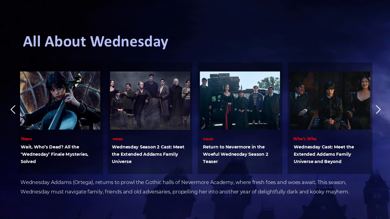 Wednesday Tv Powerpoint Template 4