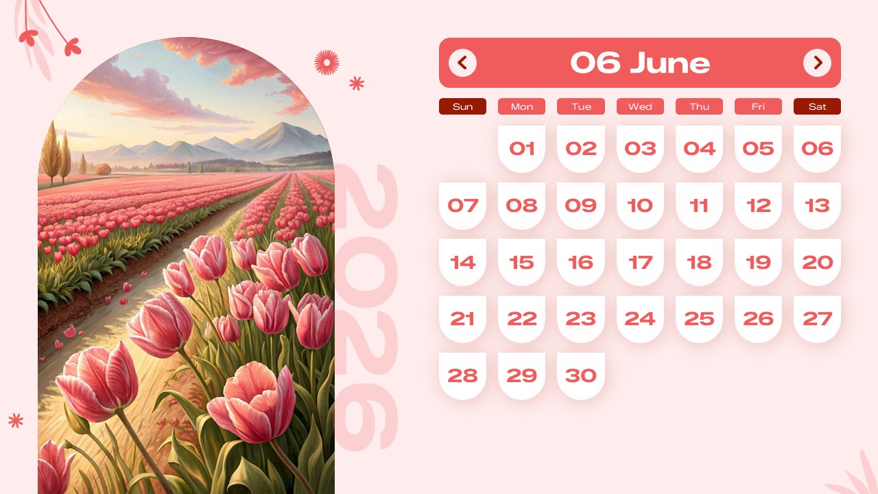 Free 2026 Calendar Powerpoint Template And Google Slides Theme 6