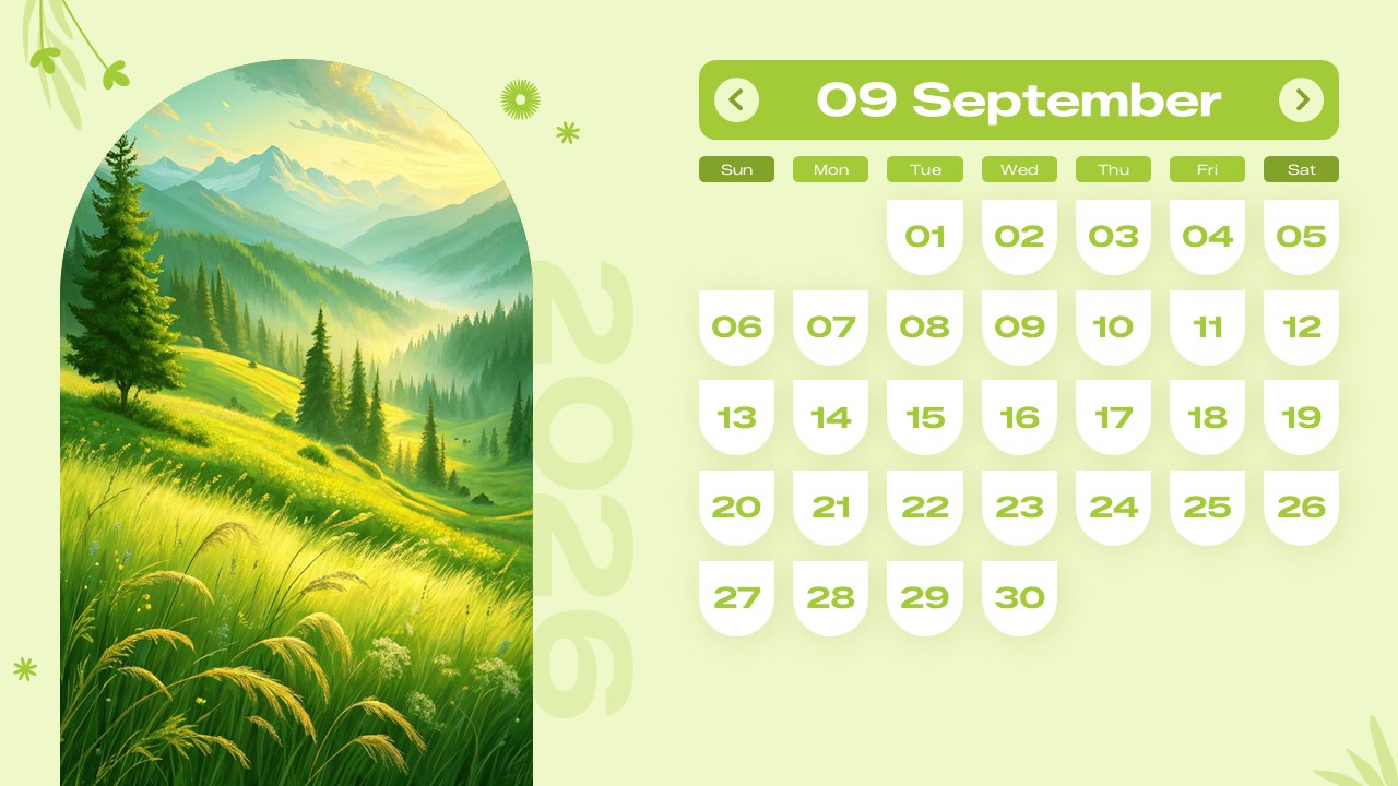 Free 2026 Calendar Powerpoint Template And Google Slides Theme 9