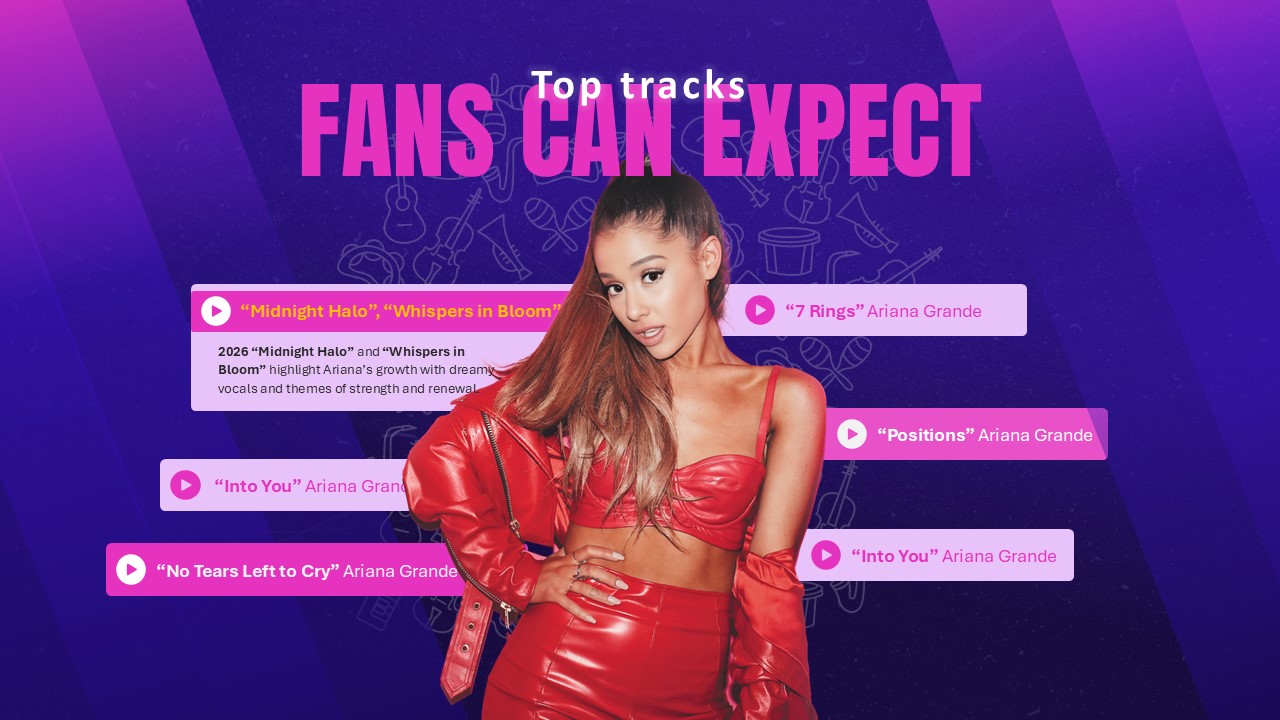 Free Ariana Grande Tour 2026 Powerpoint Template 3