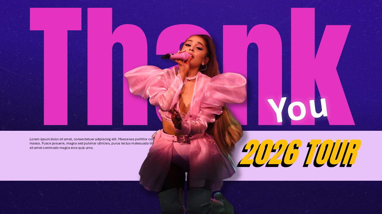Free Ariana Grande Tour 2026 Powerpoint Template 6