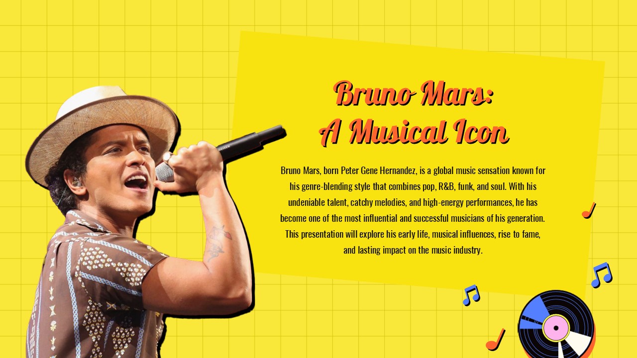 Free Bruno Mars Powerpoint Template And Google Slides Theme 2