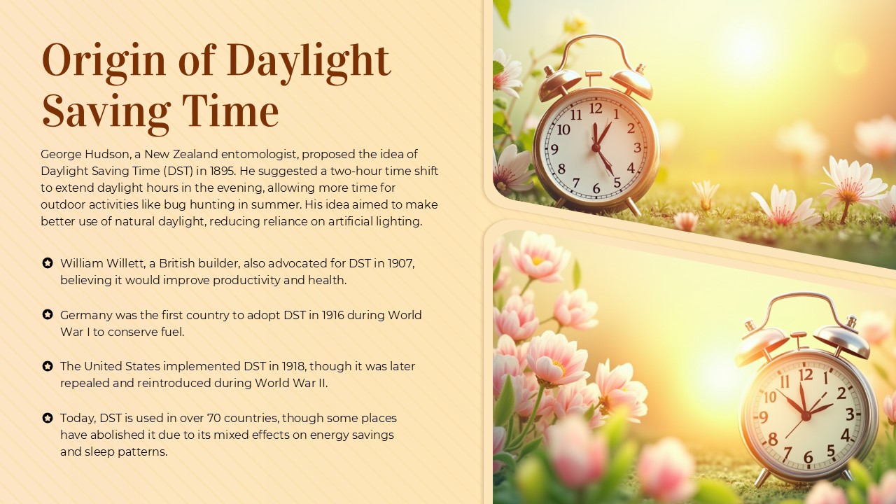 Free Daylight Saving Time Powerpoint Template And Slides Theme 4