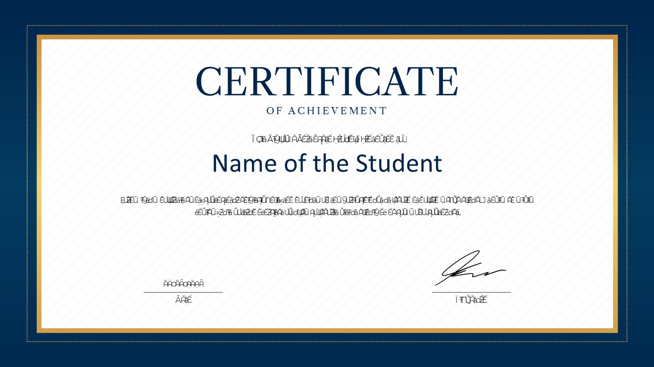 Free Diploma Certificate Template For Powerpoint And Google Slides 1
