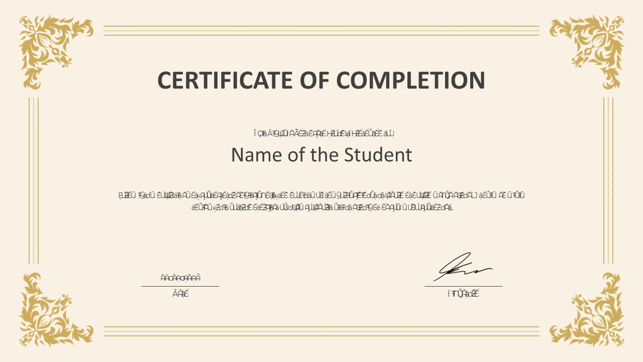 Free Diploma Certificate Template For Powerpoint And Google Slides 2